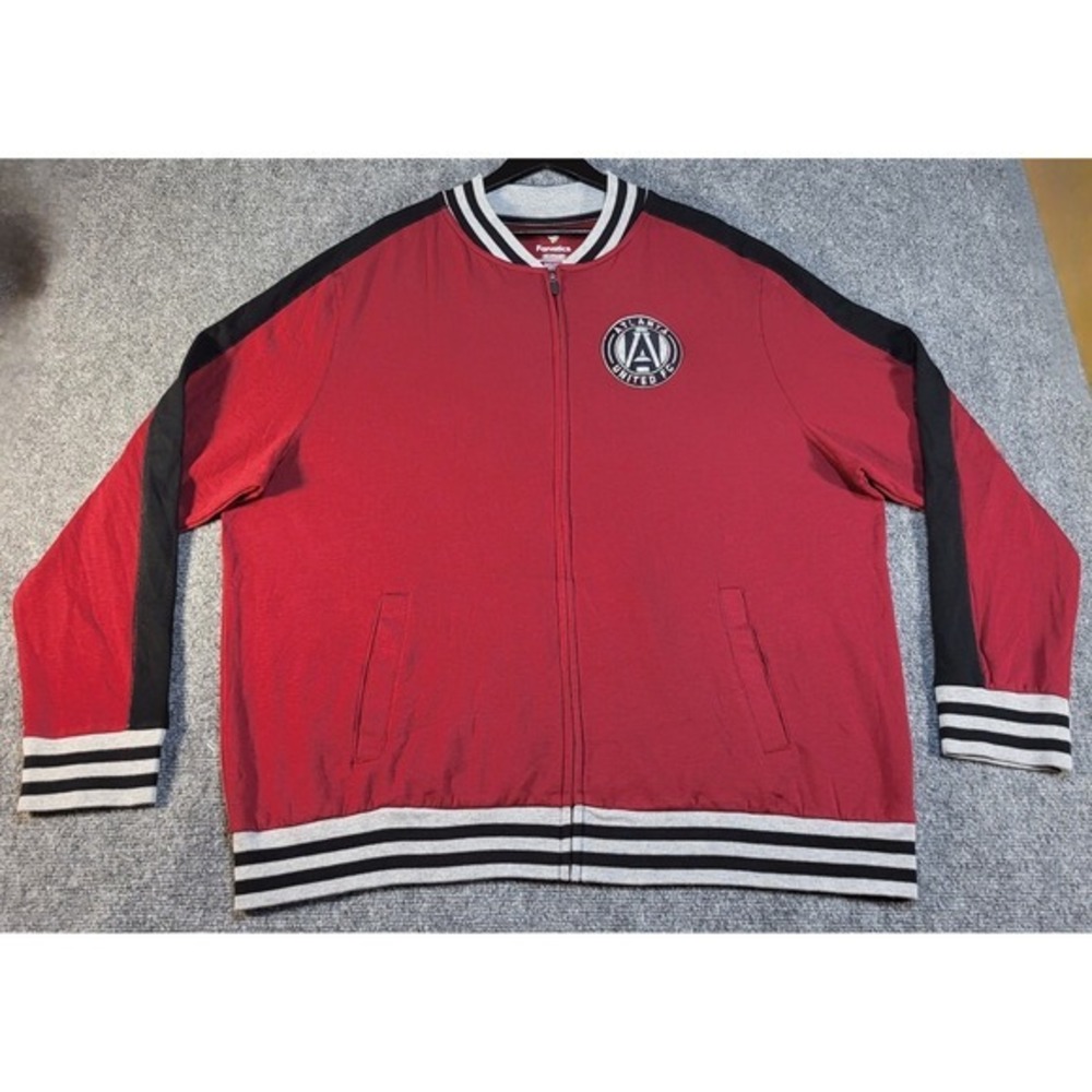 Men's Atlanta United FC Fanatics Branded True Classics Varsity Arch Full Zip Red